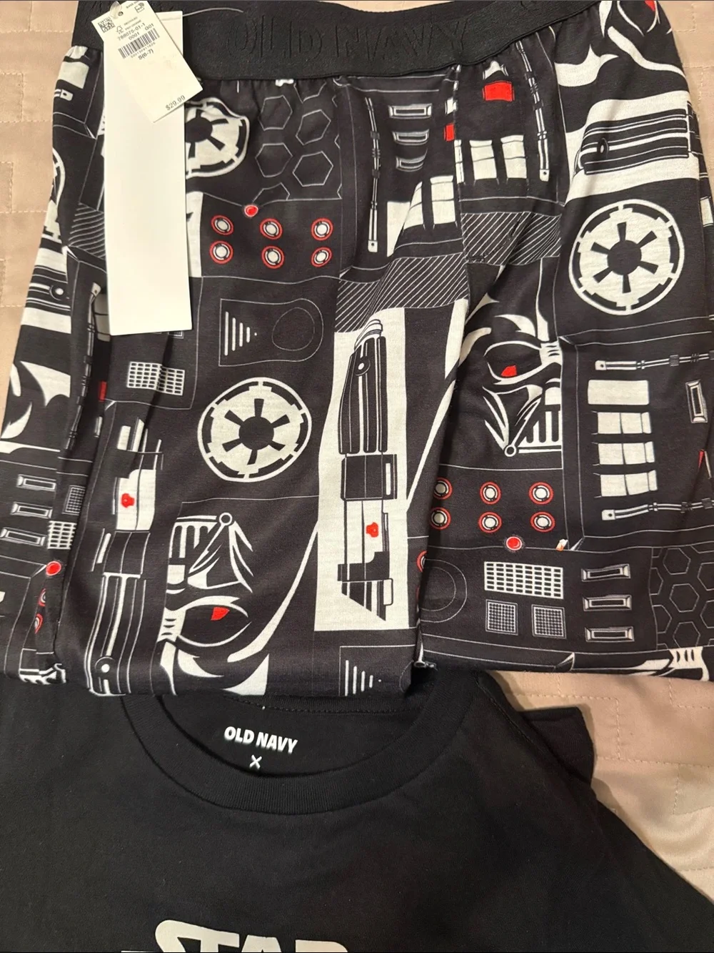 Old Navy Star Wars Lot  - Game Ready Kids Pajama pants with two T-shirts
